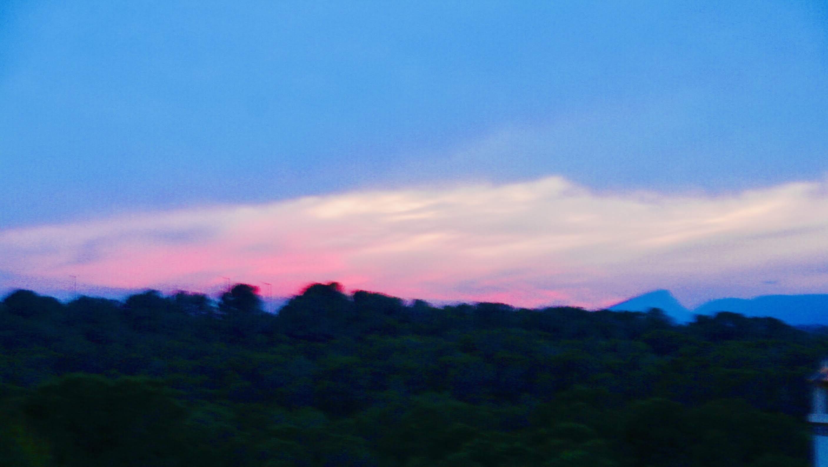 Sunset over th sierras of Orihuela
